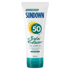 Protetor Solar FPS 50 Suave Sundown Tripla Proteção Bisnaga 100ml