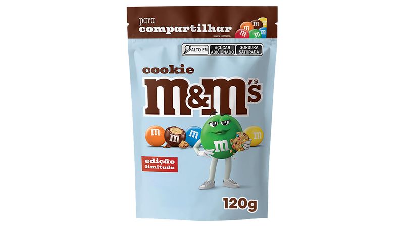 Confeito de Chocolate ao Leite com Cookie M&M's para Compartilhar