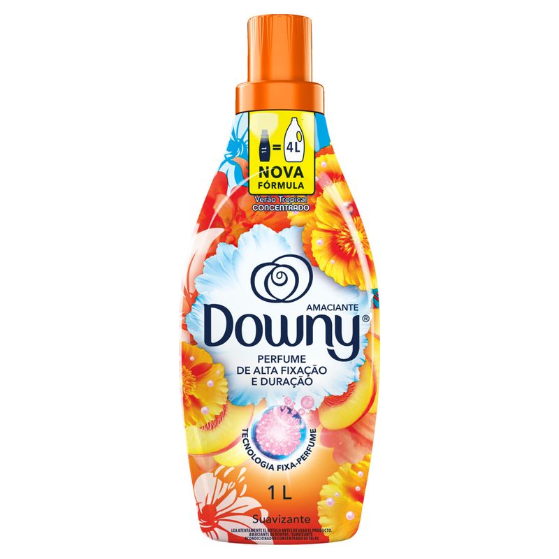 Amaciante de Roupa Concentrado Verão Tropical Downy Frasco 1l