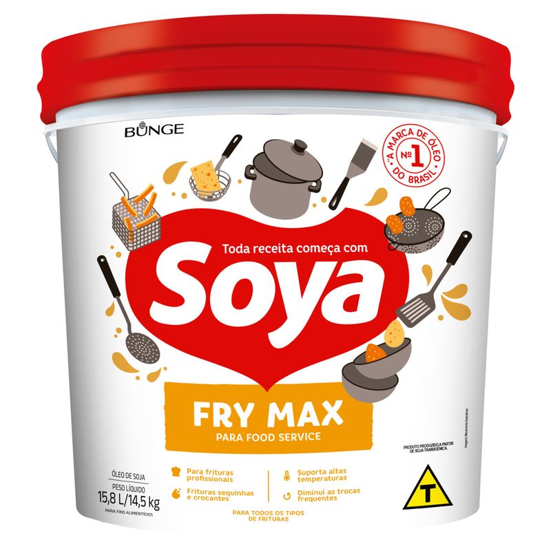 Óleo de Soja Tipo 1 Soya Fry Max Balde 15,8l