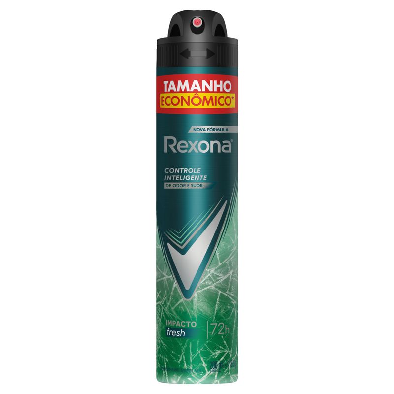 Antitranspirante Aerossol Rexona Impacto Fresh Men 200ml Spray Tamanho Econômico