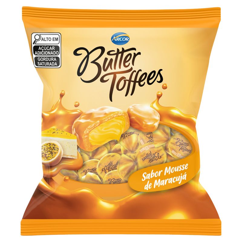 Bala Mousse de Maracujá Butter Toffees Pacote 90g