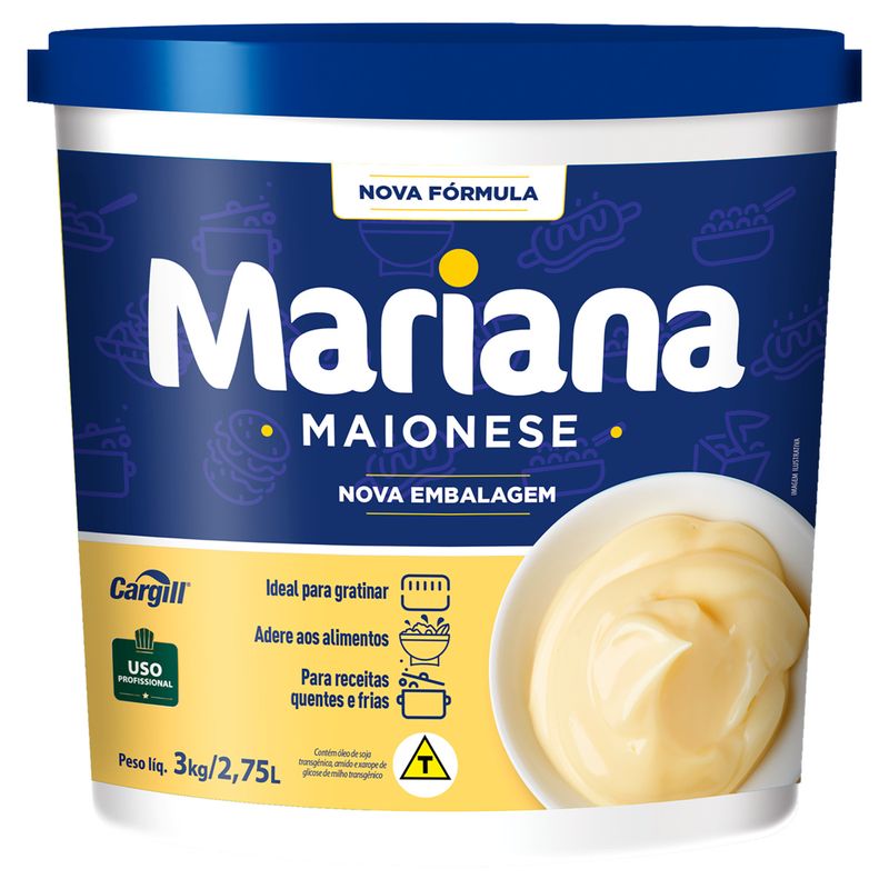Maionese Mariana Uso Profissional Balde 3kg