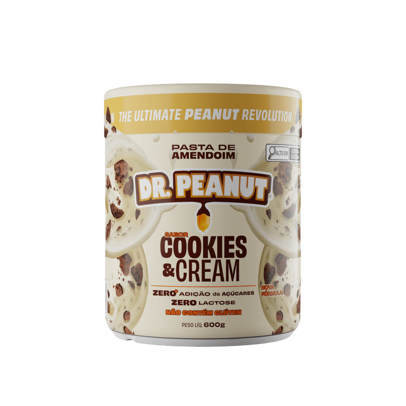 Pasta Amendoim Dr  Peanut Cookies e Cream 600g