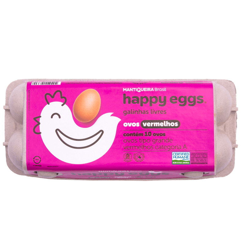 Ovos Vermelhos Happy Eggs Mantiqueira C/10 unidades