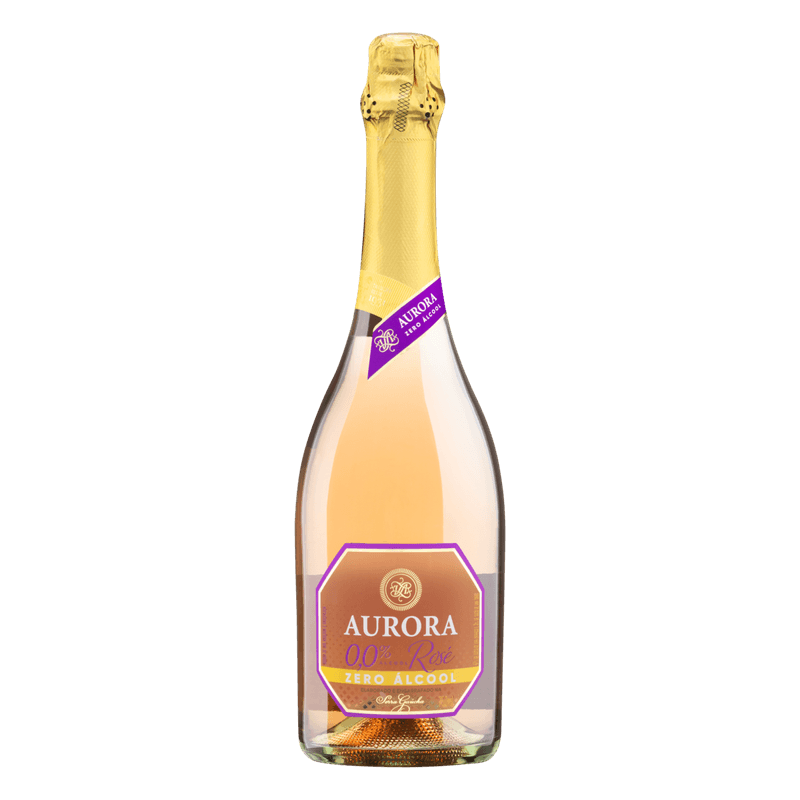 Bebida Rosé Gaseificada Zero Álcool Aurora Garrafa 750ml