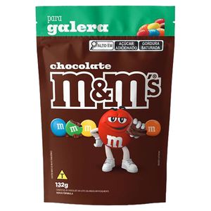Confeito de Chocolate ao Leite M&M's Pacote 132g