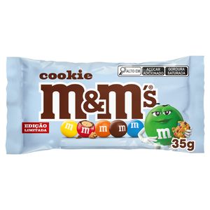 Confeito de Chocolate ao Leite com Cookie M&M's Pacote 35g