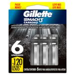 Carga de Aparelho para Barbear Gillette Mach3 Carbono 6 Unidades Leve Mais Pague Menos