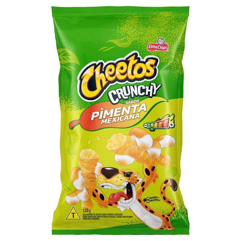 Salgadinho de Milho Crunchy Pimenta Mexicana Elma Chips Cheetos Pacote 120g
