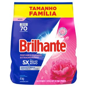 Lava-Roupas Pó Brilhante Perfume e Cuidado Extraordinário Pacote 4kg Tamanho Família