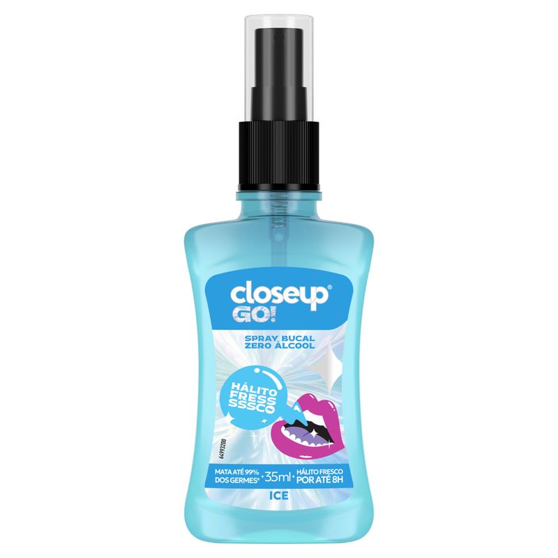 Enxaguante Bucal Zero Álcool Ice Closeup Go! Frasco 35ml Spray