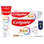 Pack Creme Dental Original Mint Colgate Total Prevenção Ativa Caixa 3 Unidades 90g Cada
