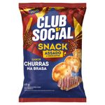Snack de Trigo e Batata Assado Crocante Churras na Brasa Club Social Pacote 68g