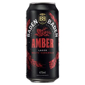 Cerveja Amber Lager Puro Malte Caramelo Baden Baden Lata 473ml