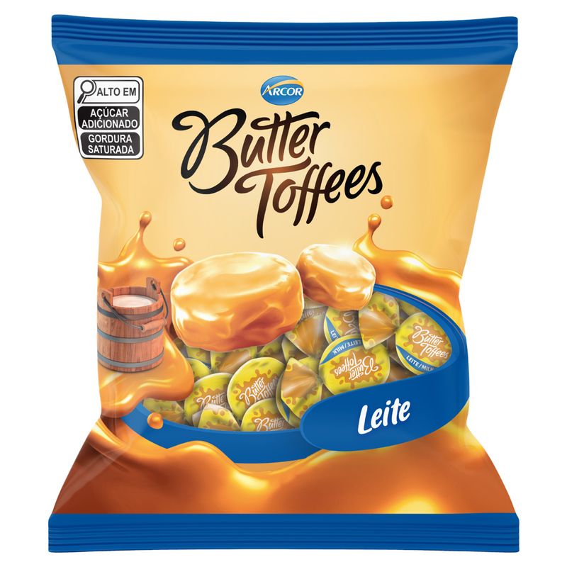 Bala Leite Butter Toffees Pacote 90g