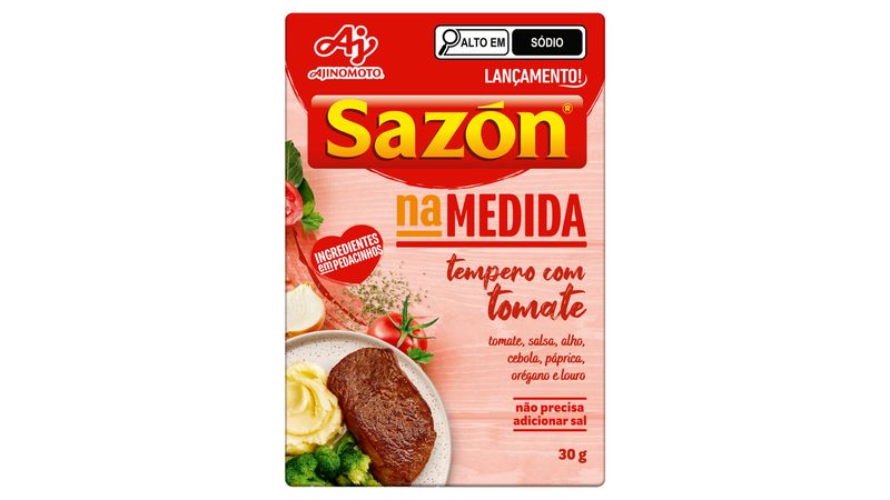 Tempero com Tomate Sazón na Medida Caixa 30g - giassi - Giassi