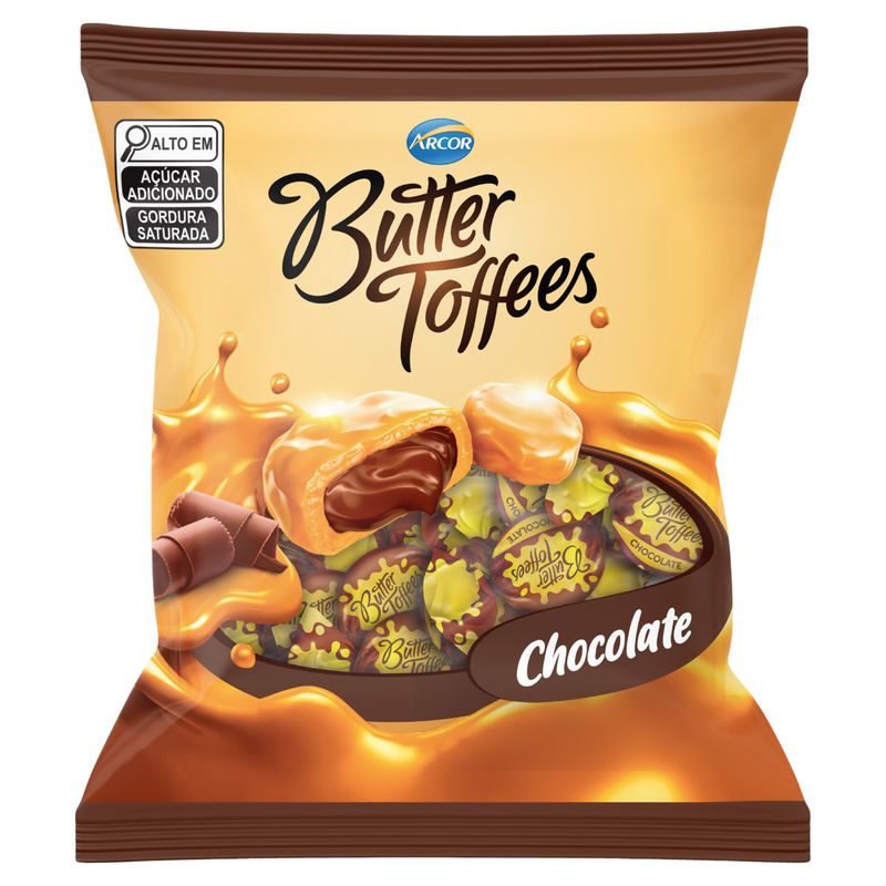 Bala Chocolate Butter Toffees Pacote 90g