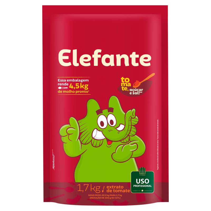 Extrato de Tomate Elefante Sachê 1,7kg