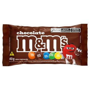 Confeito de Chocolate ao Leite M&M's Pacote 40g