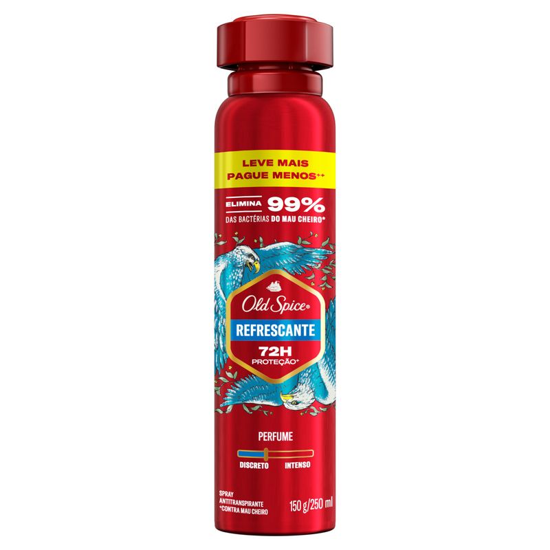 Antitranspirante Aerossol Refrescante Old Spice 250ml Spray Leve Mais Pague Menos