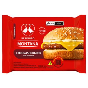 Sanduíche Congelado Churrasburger com Maionese Grill Perdigão Montana Pacote 145g