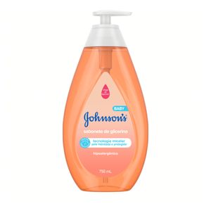 Sabonete Líquido de Glicerina da Cabeça aos Pés Johnson's Baby Frasco 750ml Pump