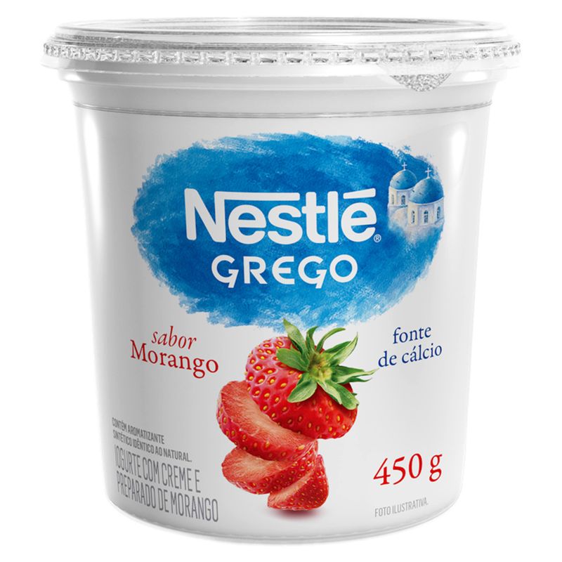 Iogurte Grego Morango Nestlé Pote 450g