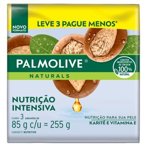 Pack Sabonete Barra Nutrição Intensiva Palmolive Naturals Envoltório 255g 3 Unidades Leve Mais Pague Menos