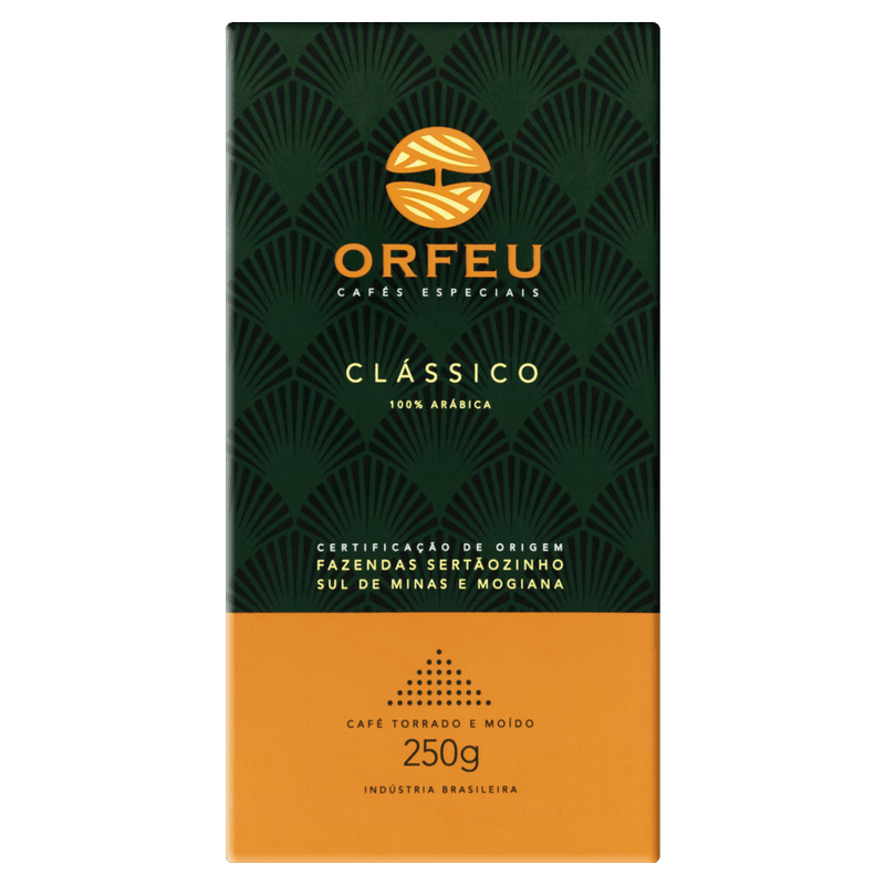 Café Torrado e Moído Clássico Orfeu Caixa 250g