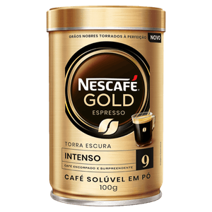 Café Solúvel em Pó Espresso Intenso 9 Nescafé Gold Lata 100g