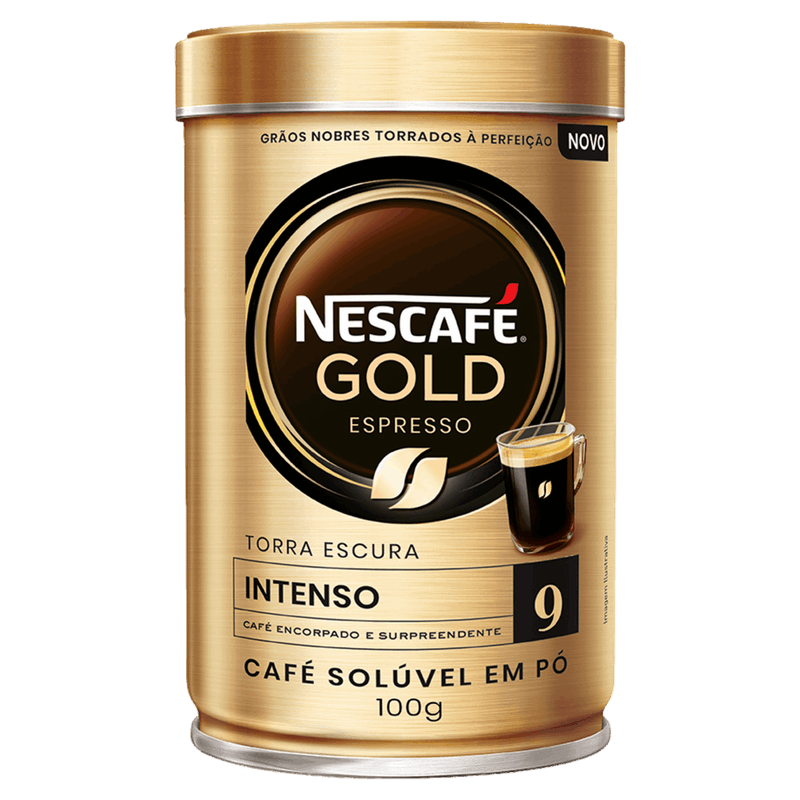 Café Solúvel em Pó Espresso Intenso 9 Nescafé Gold Lata 100g