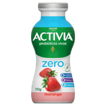 Leite Fermentado Morango Zero Lactose Activia Zero Frasco 170g