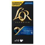 Café em Cápsula Torrado e Moído Ristretto Espresso Descafeinado L´or Caixa 52g 10 Unidades