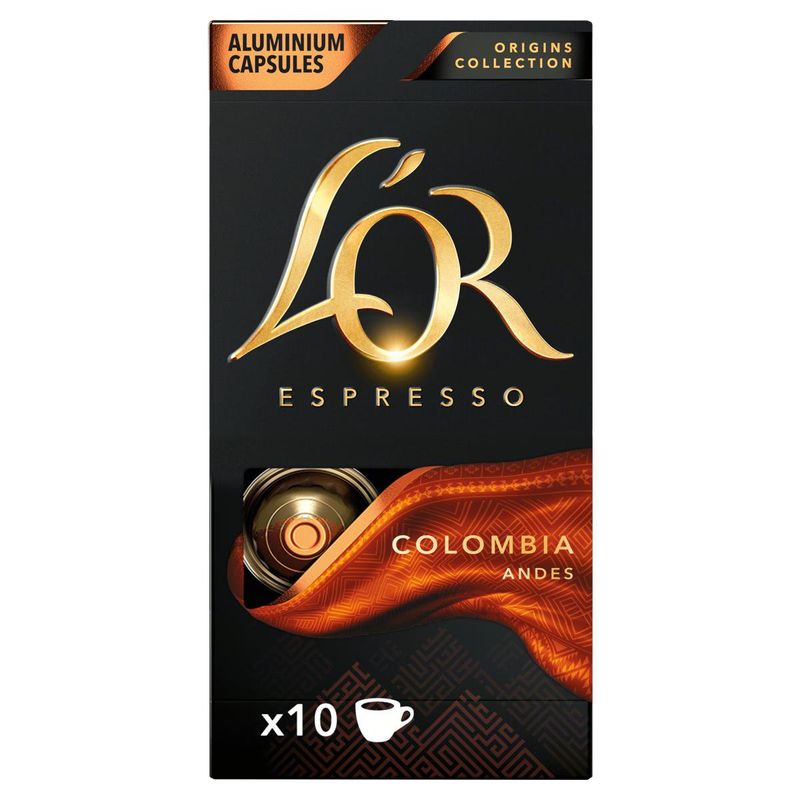 Café em Cápsula Torrado e Moído Espresso Colômbia L´or Origins Collection Caixa 52g 10 Unidades