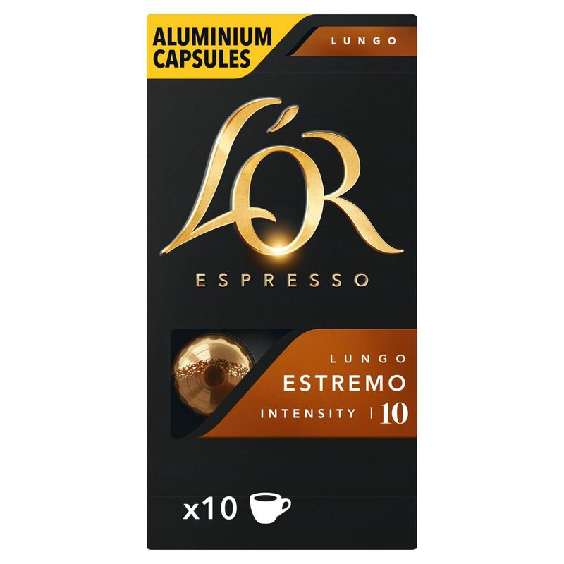 Café em Cápsula Torrado e Moído Lungo Espresso L´or Caixa 52g 10 Unidades
