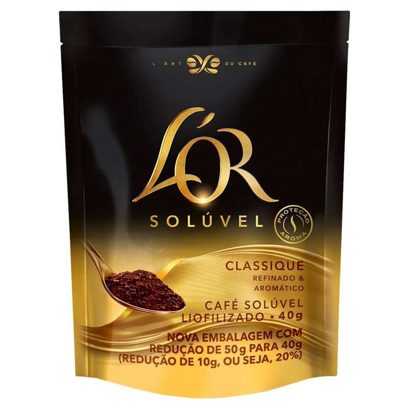 Café Solúvel Liofilizado Classique L´or Sachê 40g