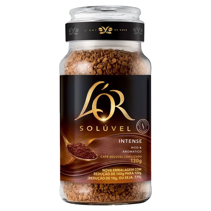 Cafe Soluvel Liofilizado Intense L´or Vidro 130gr