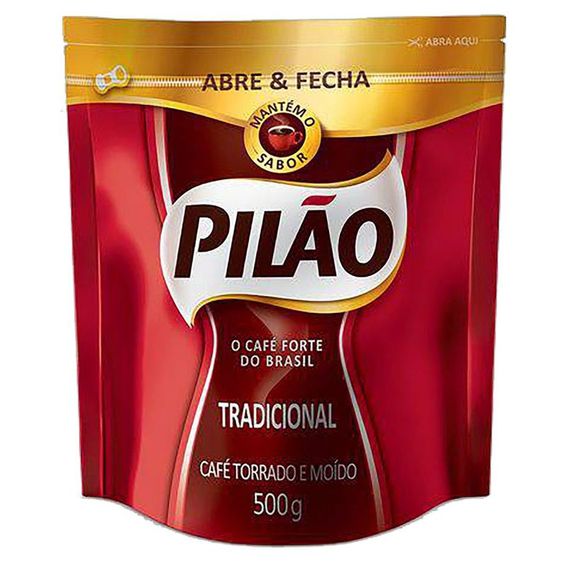 Café Torrado e Moído Tradicional Pilão Pouch 500g