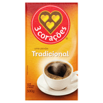 Café Torrado e Moído a Vácuo Tradicional 3 Corações Pacote 500g