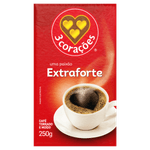 Café Torrado e Moído a Vácuo Extraforte 3 Corações Pacote 250g