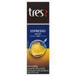 Café em Cápsula Torrado e Moído Espresso Descafeinado Tres Caixa 80g 10 Unidades