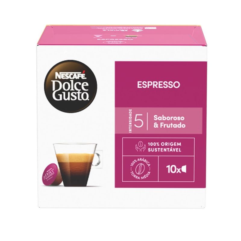 Café em Cápsula Torrado e Moído Espresso Nescafé Dolce Gusto Caixa 60g 10 UN
