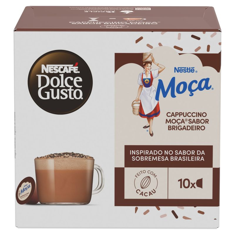 Cappuccino em Cápsula Brigadeiro Moça Nescafé Dolce Gusto Caixa 10 Unidades