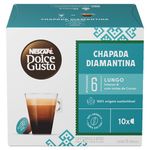 Café em Cápsula Torrado e Moído Lungo Chapada Diamantina Nescafé Dolce Gusto Caixa 60g 10 Unidades