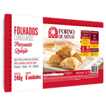Folhado Congelado Presunto e Queijo Forno de Minas Bandeja 240g 6 Unidades
