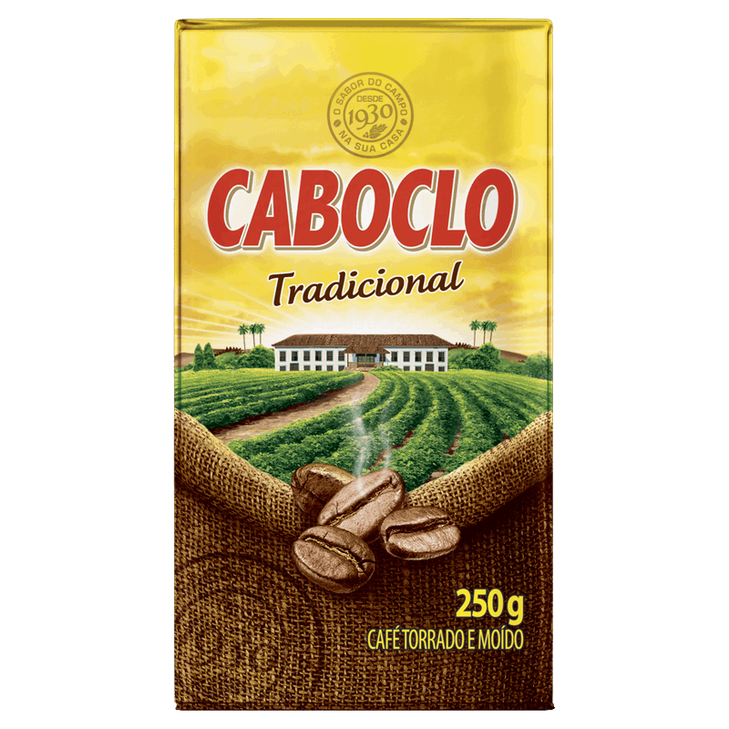 Café Torrado e Moído a Vácuo Tradicional Caboclo Pacote 250g