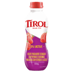 Iogurte Parcialmente Desnatado Morango Zero Lactose Tirol Garrafa 830g