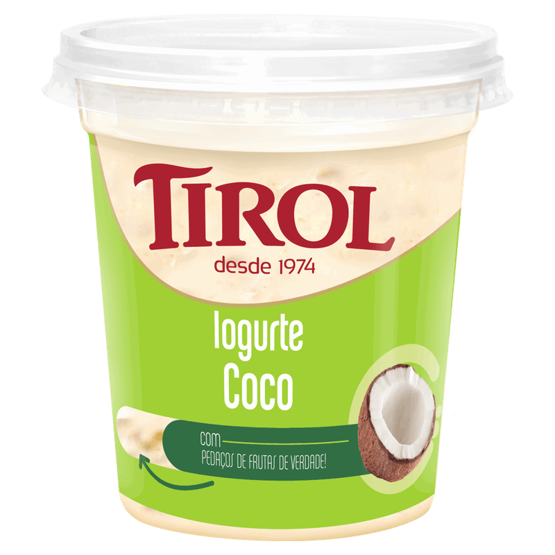 Iogurte Integral Coco Tirol Pote 500g