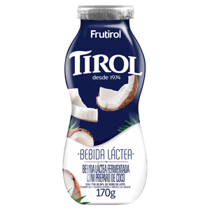 Bebida Láctea Fermentada Coco Tirol Frutirol Frasco 170g